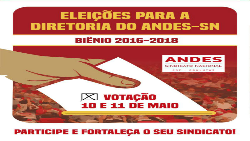 Definidos os locais e horário de votação para eleição da nova diretoria do ANDES-SN