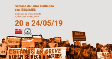Semana de Luta das IEES/IMES vai até sexta (24) Semana de Luta das IEES/IMES vai até sexta (24)