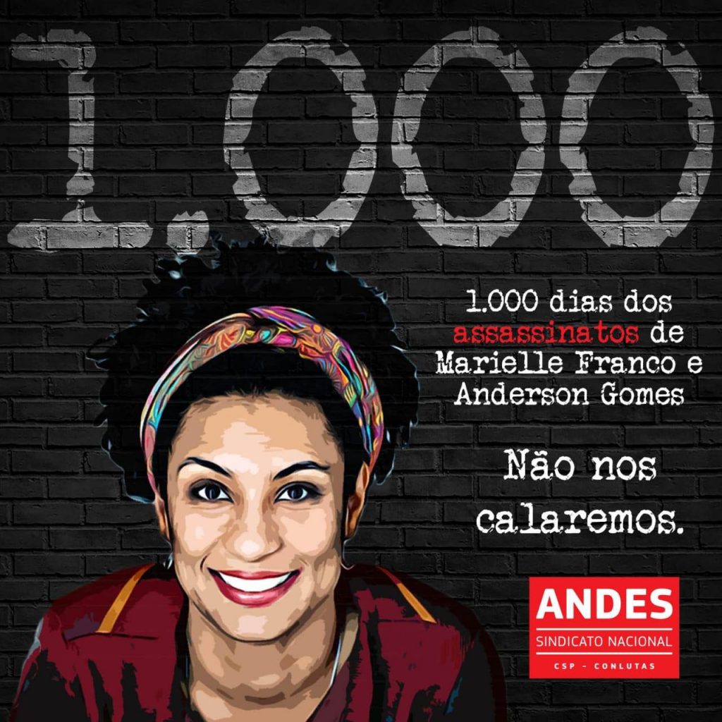 Execução de Marielle Franco e Anderson completa mil dias sem respostas