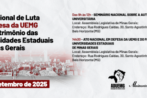 Dia Nacional de Luta em Defesa da Uemg acontecerá na quarta (10)