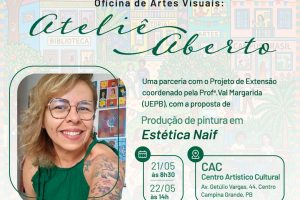ADUEPB REALIZARÁ OFICINA DE ARTES VISUAIS(21 e 22/05): ATELIÊ ABERTO PARA DOCENTES APOSENTADAS/OS