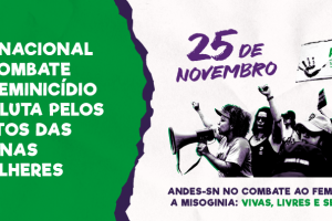 Contra feminicídio, ANDES-SN convoca seções sindicais a organizarem ato nacional em 25 de novembro